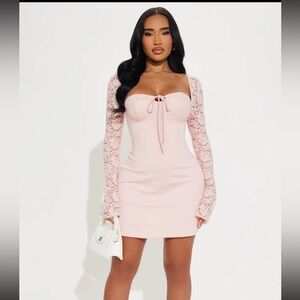 FN Emilina long sleeve lace mini dress